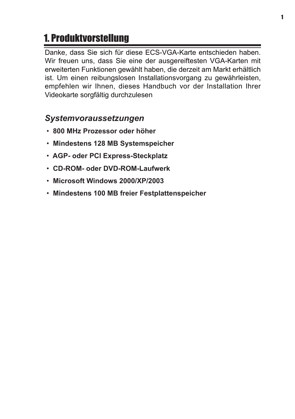 Produktvorstellung, Systemvoraussetzungen | Elitegroup NVIDIA VGA cards User Manual | Page 39 / 110
