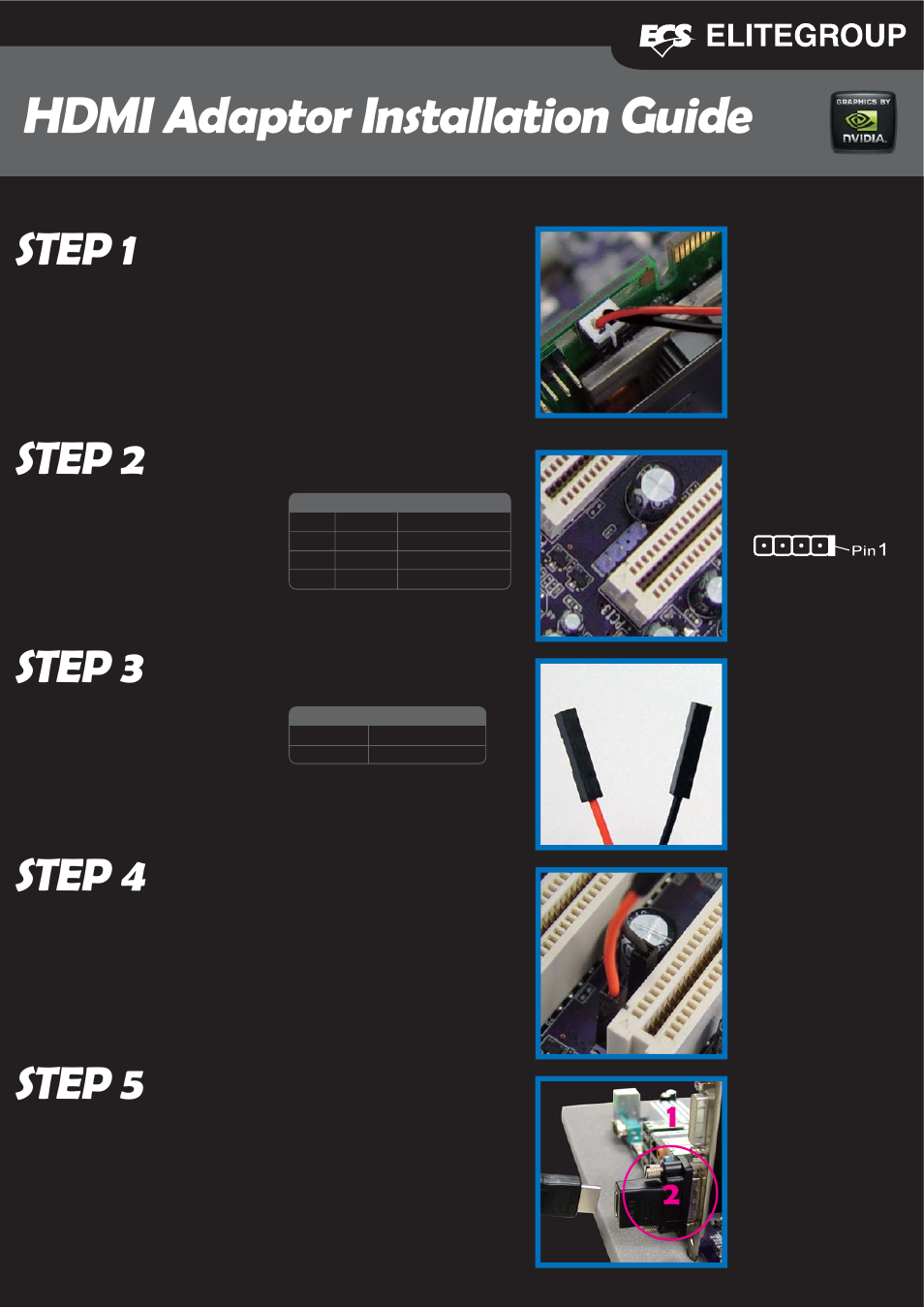 Elitegroup HDMI Adaptor User Manual | 1 page