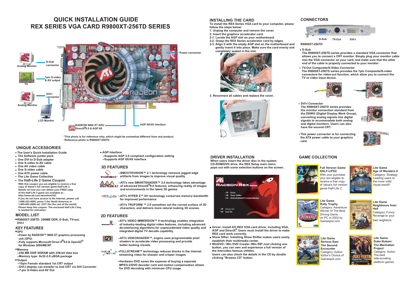 Elitegroup R9800XT-256TD (V1.0)-front User Manual | 1 page