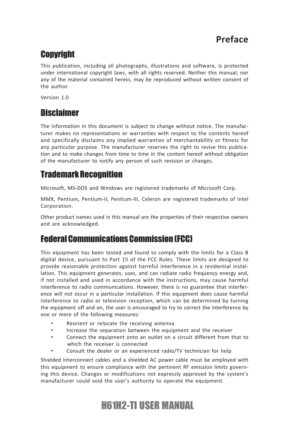 Elitegroup H61H2-TI (V1.0) User Manual | 66 pages