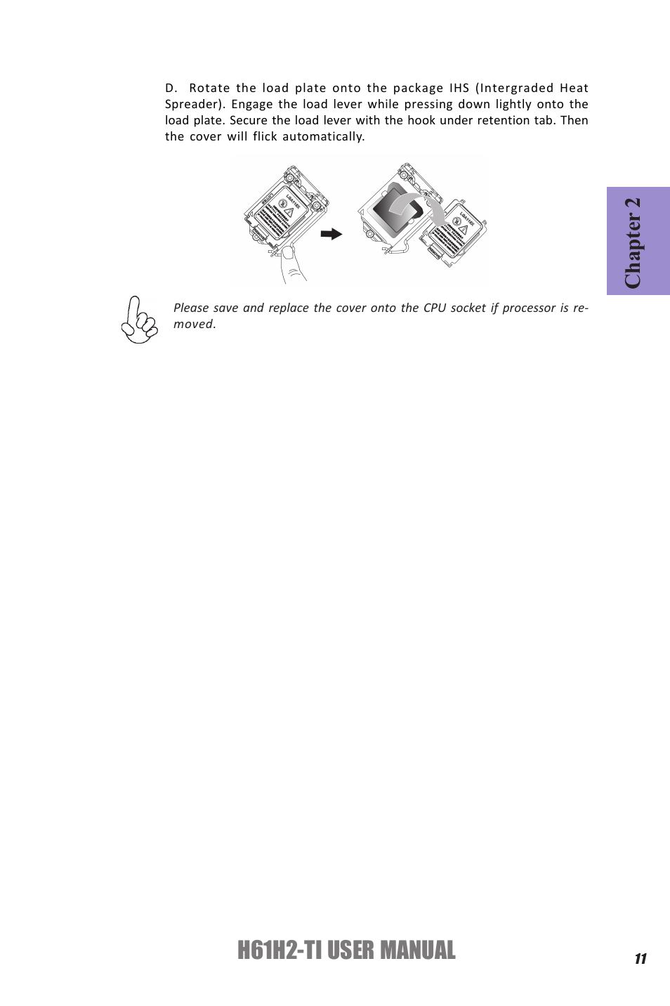 H61h2-ti user manual, Chapter 2 | Elitegroup H61H2-TI (V1.0) User Manual | Page 15 / 66