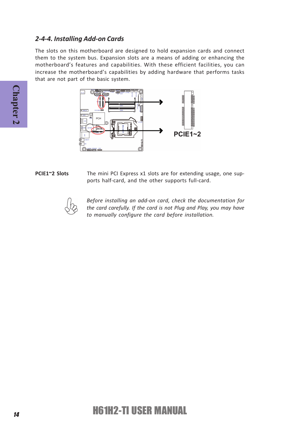 H61h2-ti user manual, Chapter 2 | Elitegroup H61H2-TI (V1.0) User Manual | Page 18 / 66
