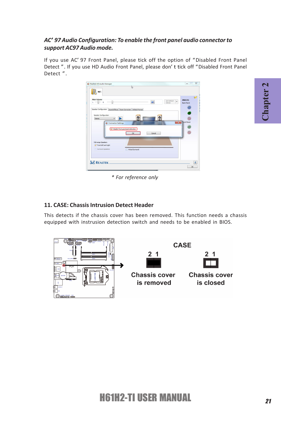 H61h2-ti user manual, Chapter 2 | Elitegroup H61H2-TI (V1.0) User Manual | Page 25 / 66