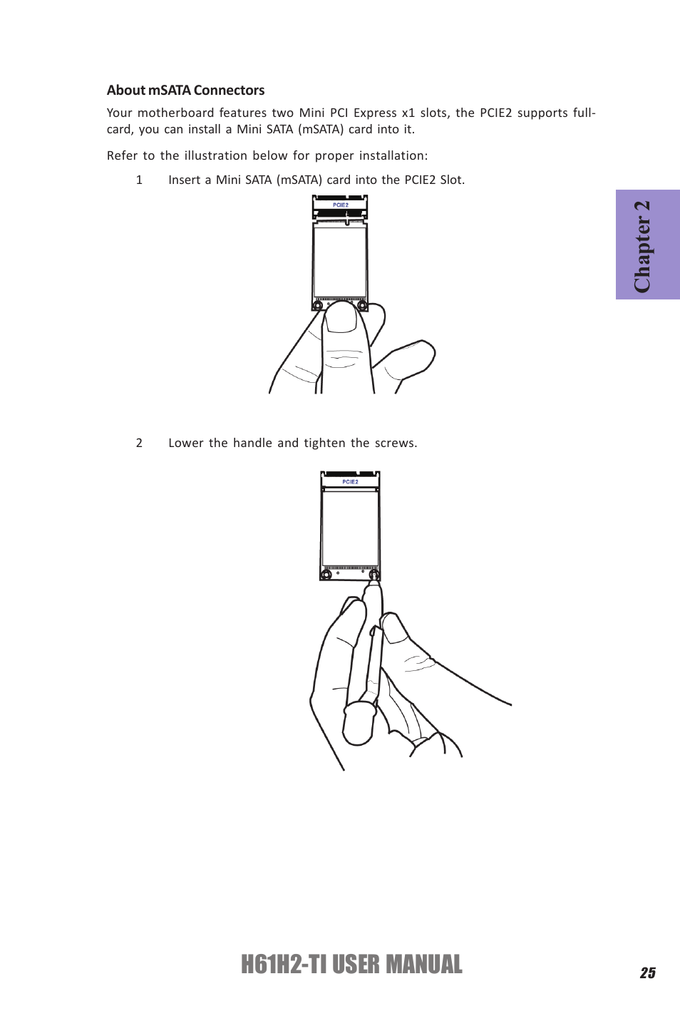 H61h2-ti user manual, Chapter 2 | Elitegroup H61H2-TI (V1.0) User Manual | Page 29 / 66