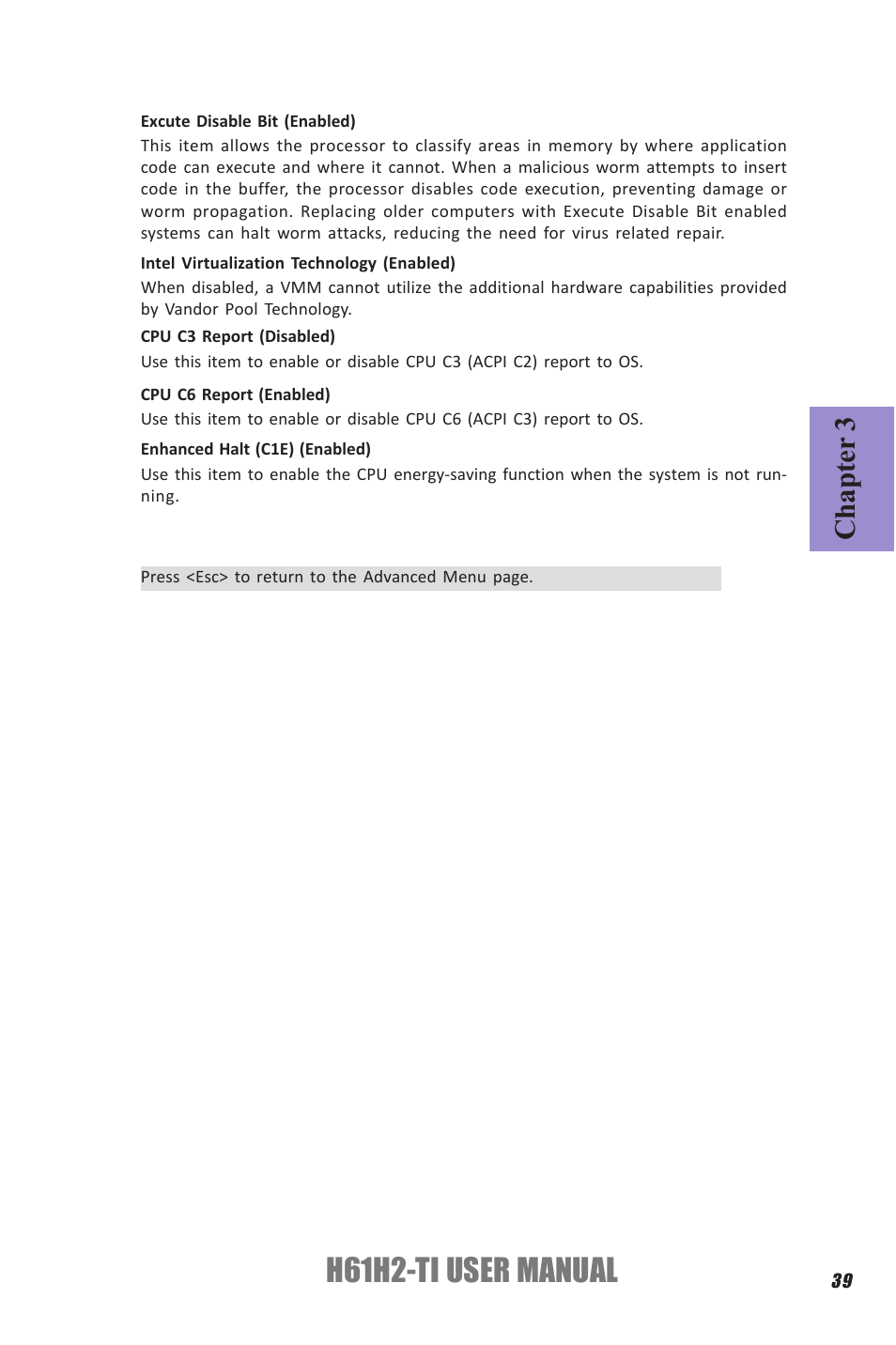 H61h2-ti user manual, Chapter 3 | Elitegroup H61H2-TI (V1.0) User Manual | Page 43 / 66