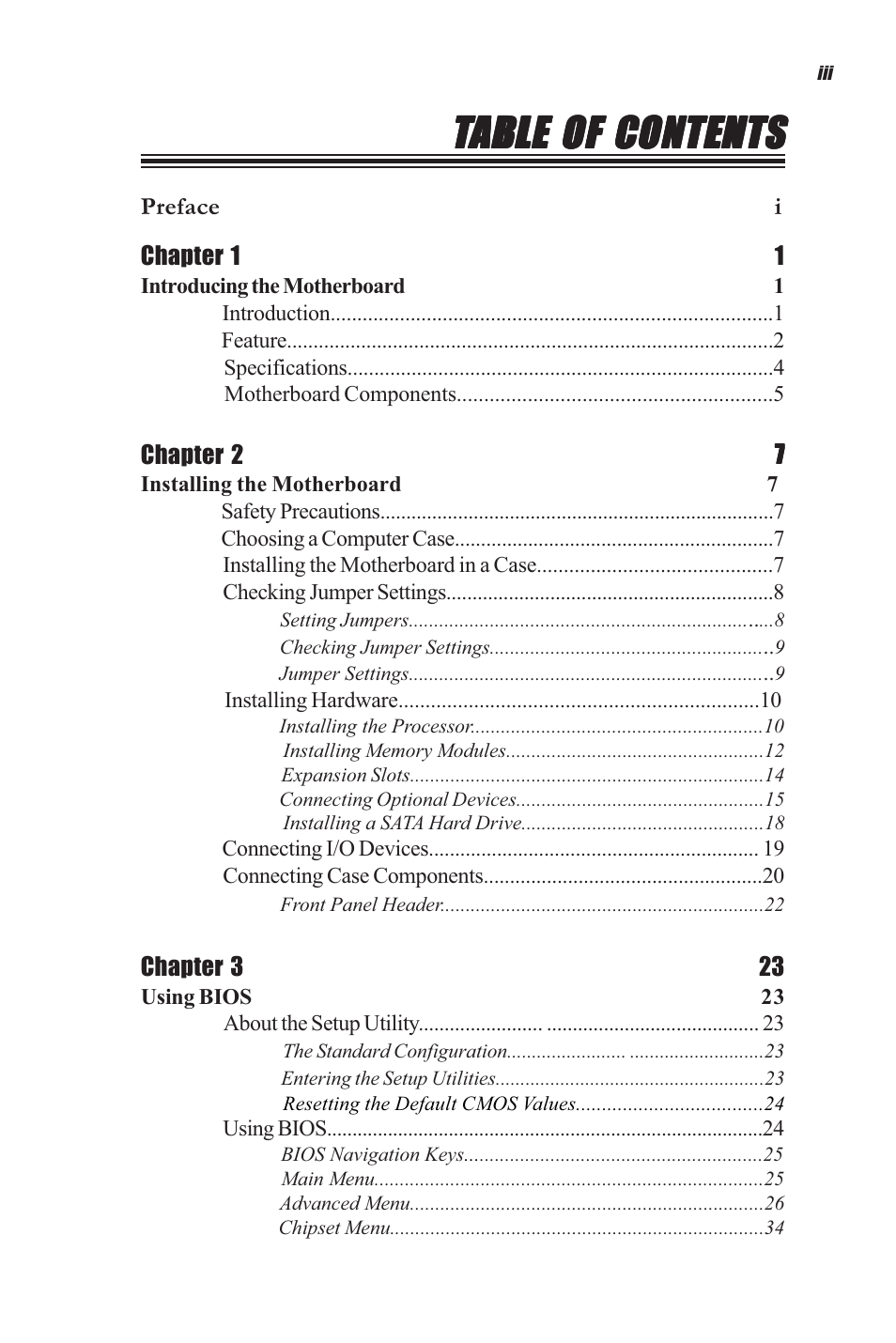 Elitegroup H61H-G11 (V1.0) User Manual | Page 3 / 52