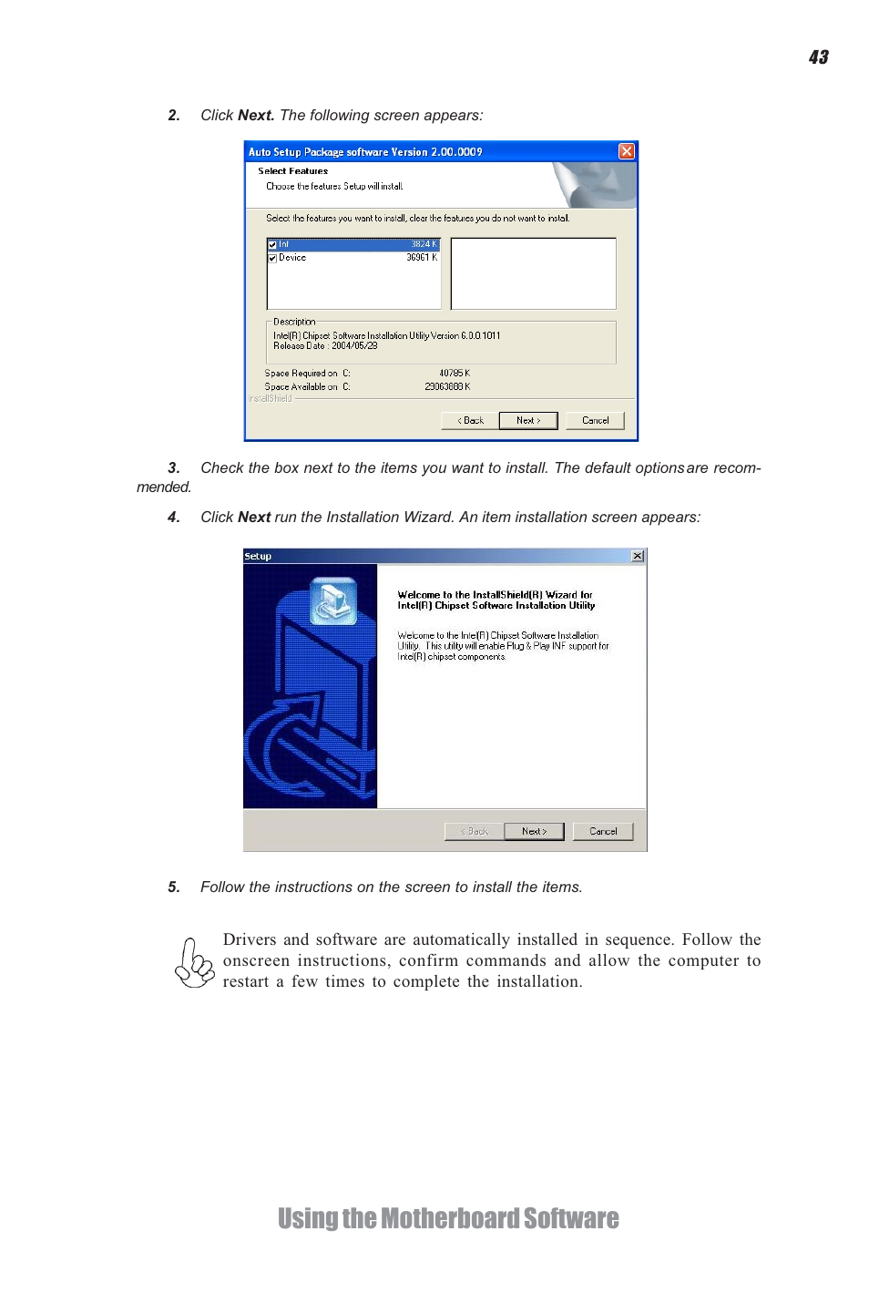 Using the motherboard software | Elitegroup H61H-G11 (V1.0) User Manual | Page 47 / 52