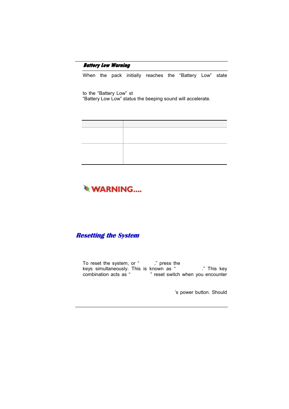 Battery low warning | Elitegroup MB50II / IA ID 1 User Manual | Page 35 / 72