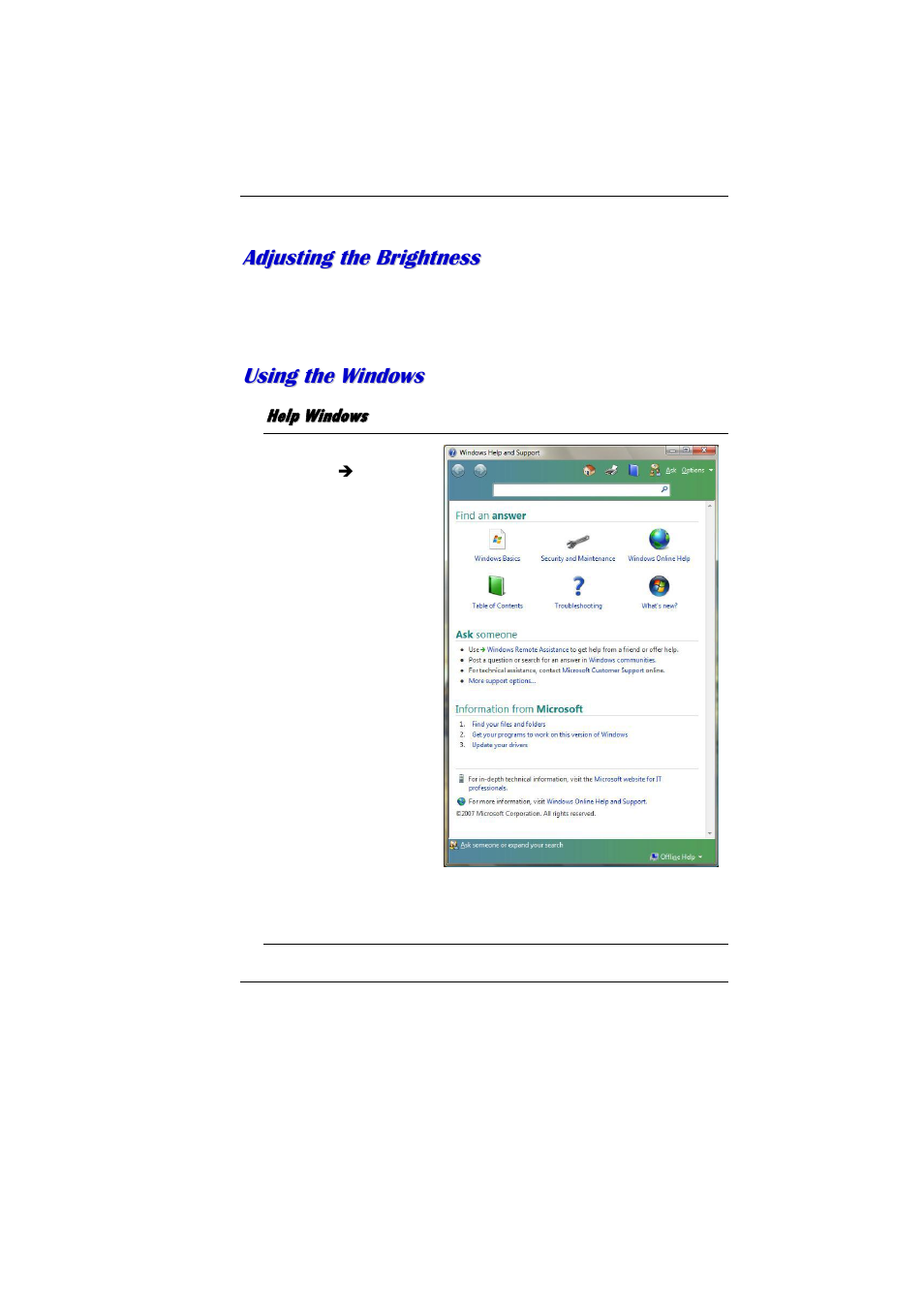 Help windows, Desktop | Elitegroup MB50II / IA ID 1 User Manual | Page 36 / 72