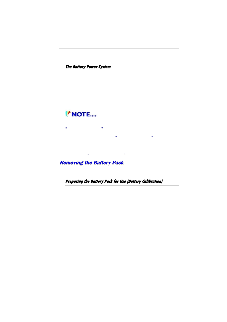 Attery, Ower, Ystem | Reparing the, Ack for, Alibration | Elitegroup MB40II ID 9 User Manual | Page 34 / 73