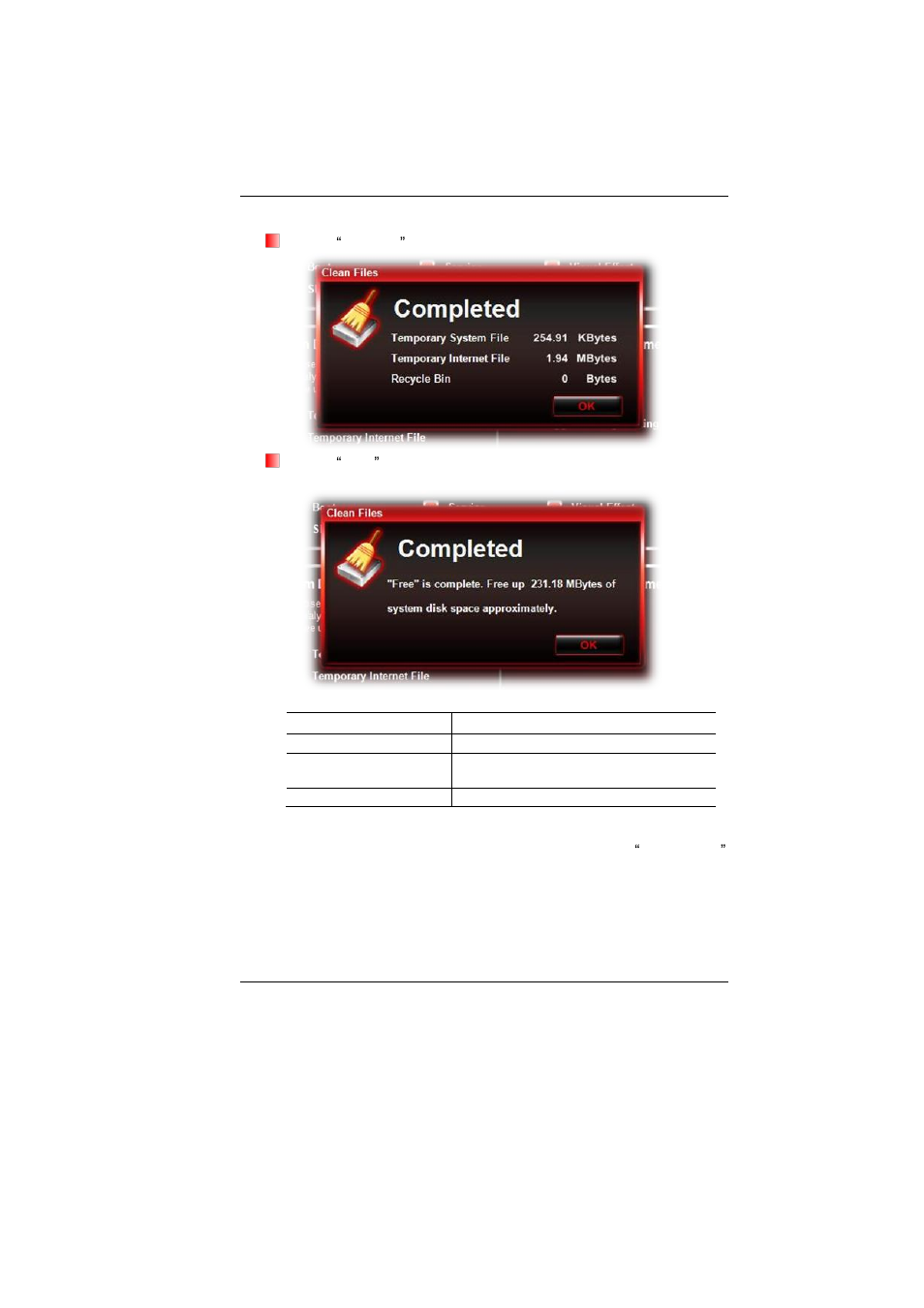 System disk cleanup, System disk defragment | Elitegroup MB40II / IA ID 8 User Manual | Page 63 / 73