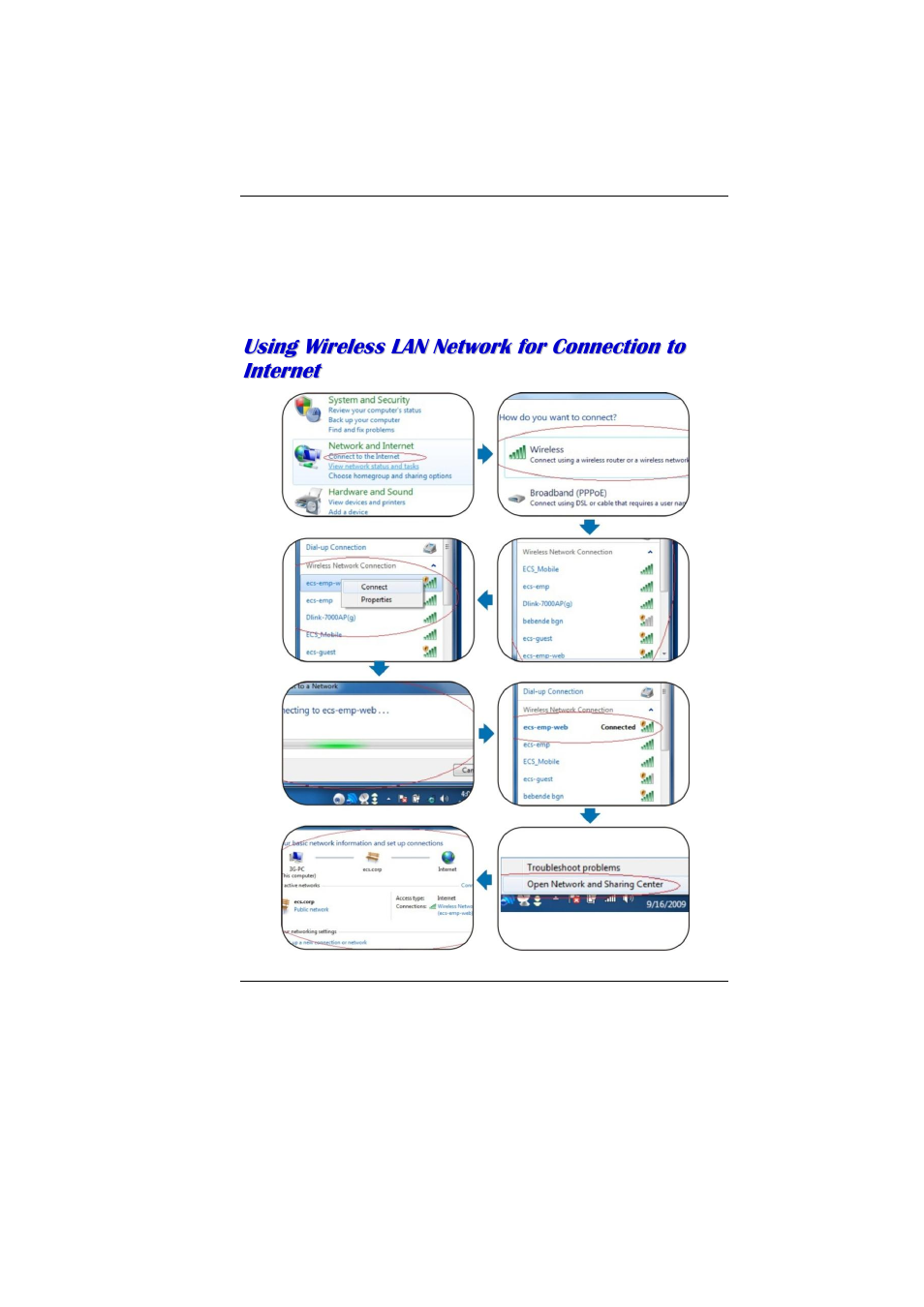 Nternet, Onnection | Elitegroup MB40II ID 7 User Manual | Page 41 / 71