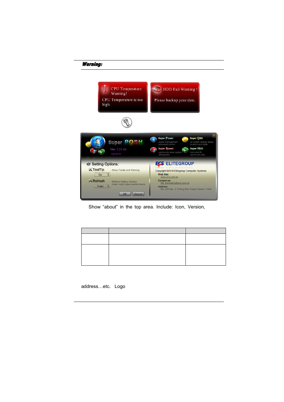 Arning | Elitegroup MB40II ID 7 User Manual | Page 64 / 71