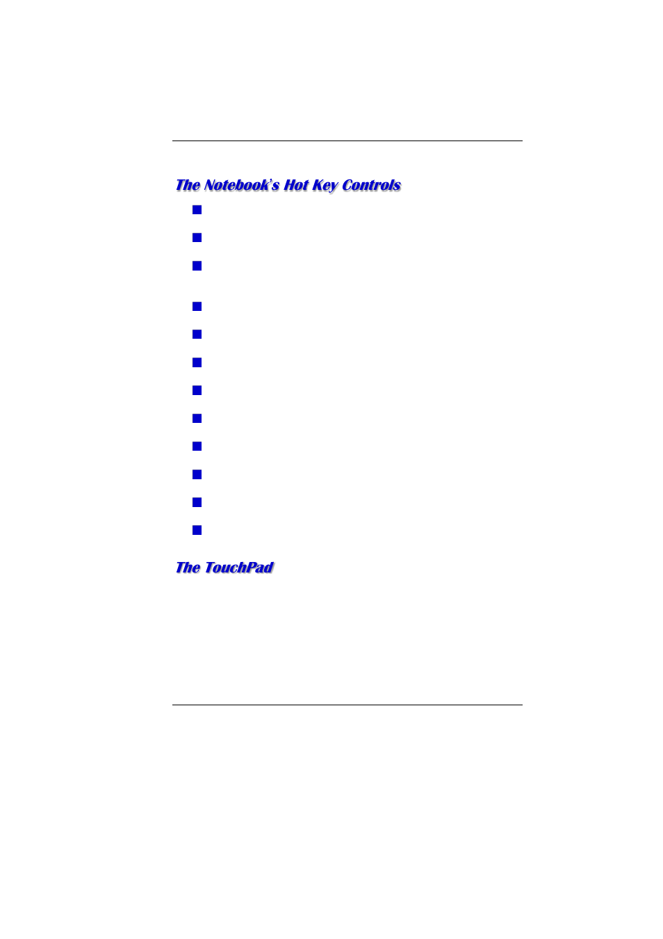 Otebook, Ontrols, Ouch | S hot key controls, The touchpad | Elitegroup MB40II ID 6 User Manual | Page 31 / 57