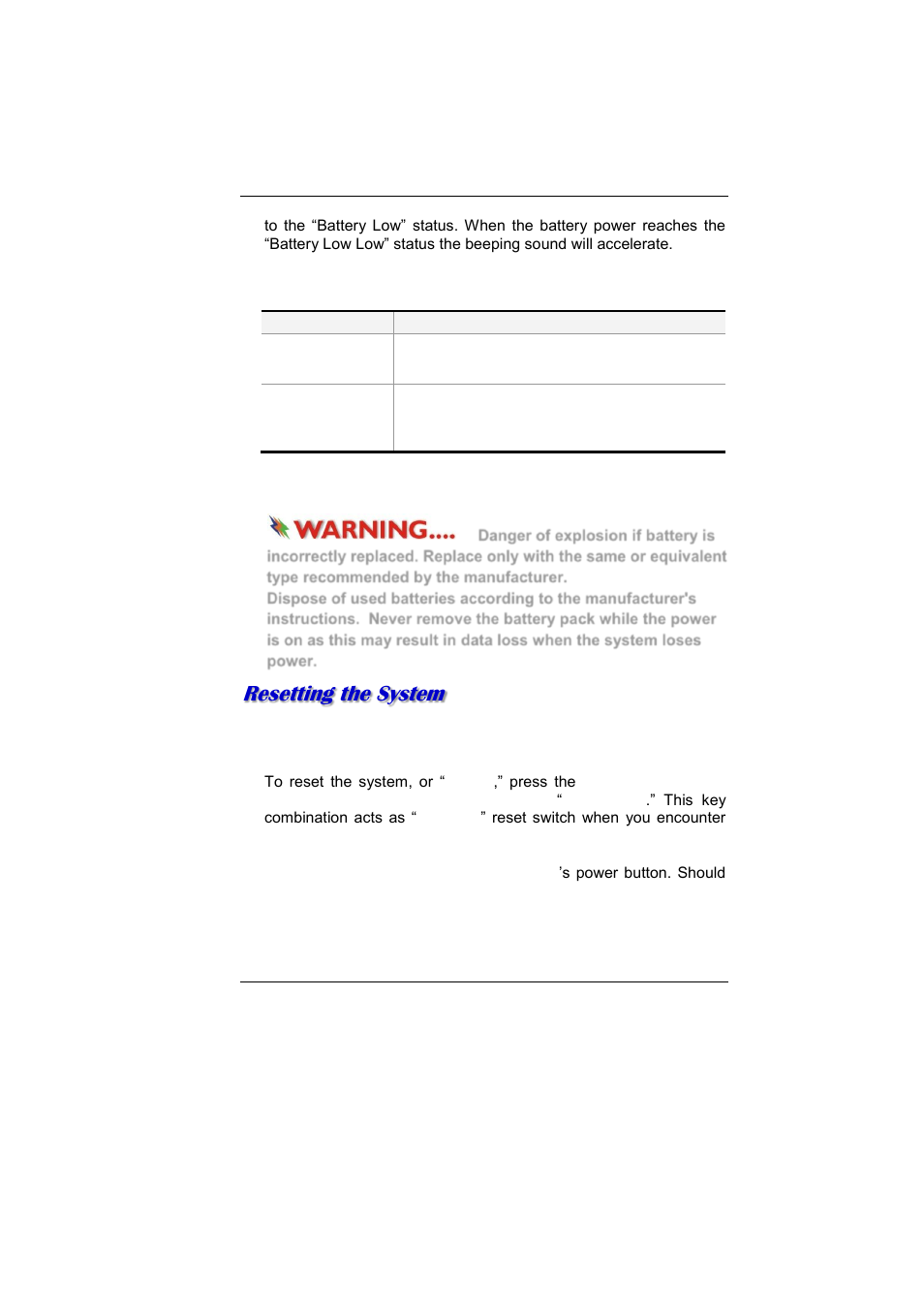 Esetting the, Ystem, Resetting the system | Elitegroup MB40II ID 6 User Manual | Page 35 / 57