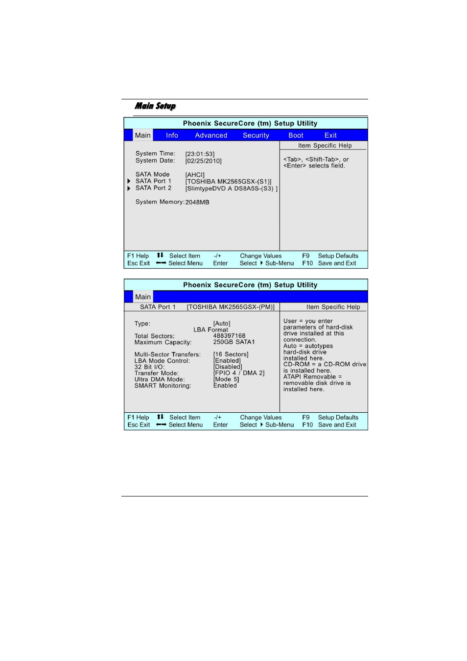 Main setup | Elitegroup MB40II ID 6 User Manual | Page 47 / 57