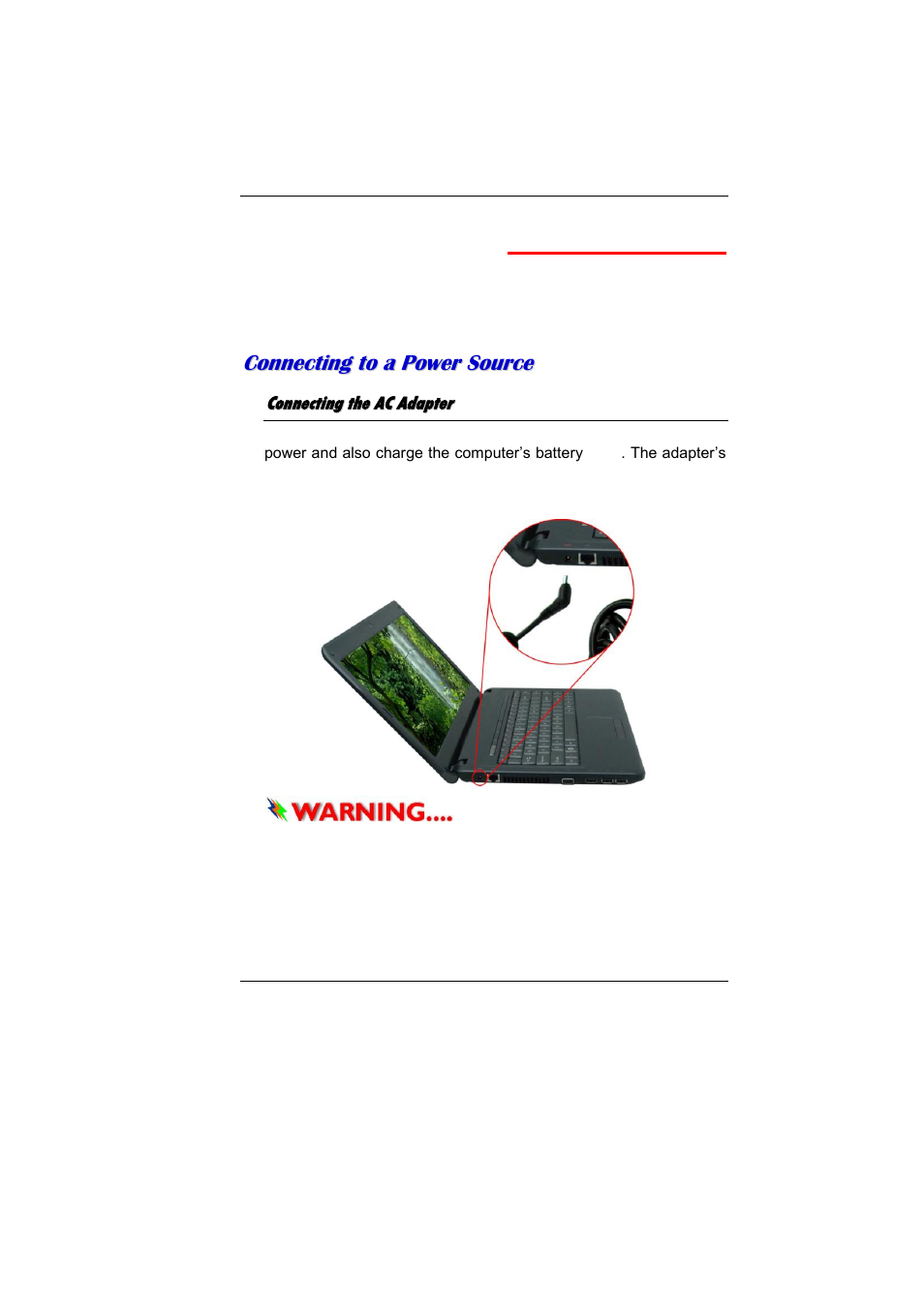 Etting, Tarted, Connecting the ac adapter | Getting started | Elitegroup MB40II ID 4 User Manual | Page 23 / 53