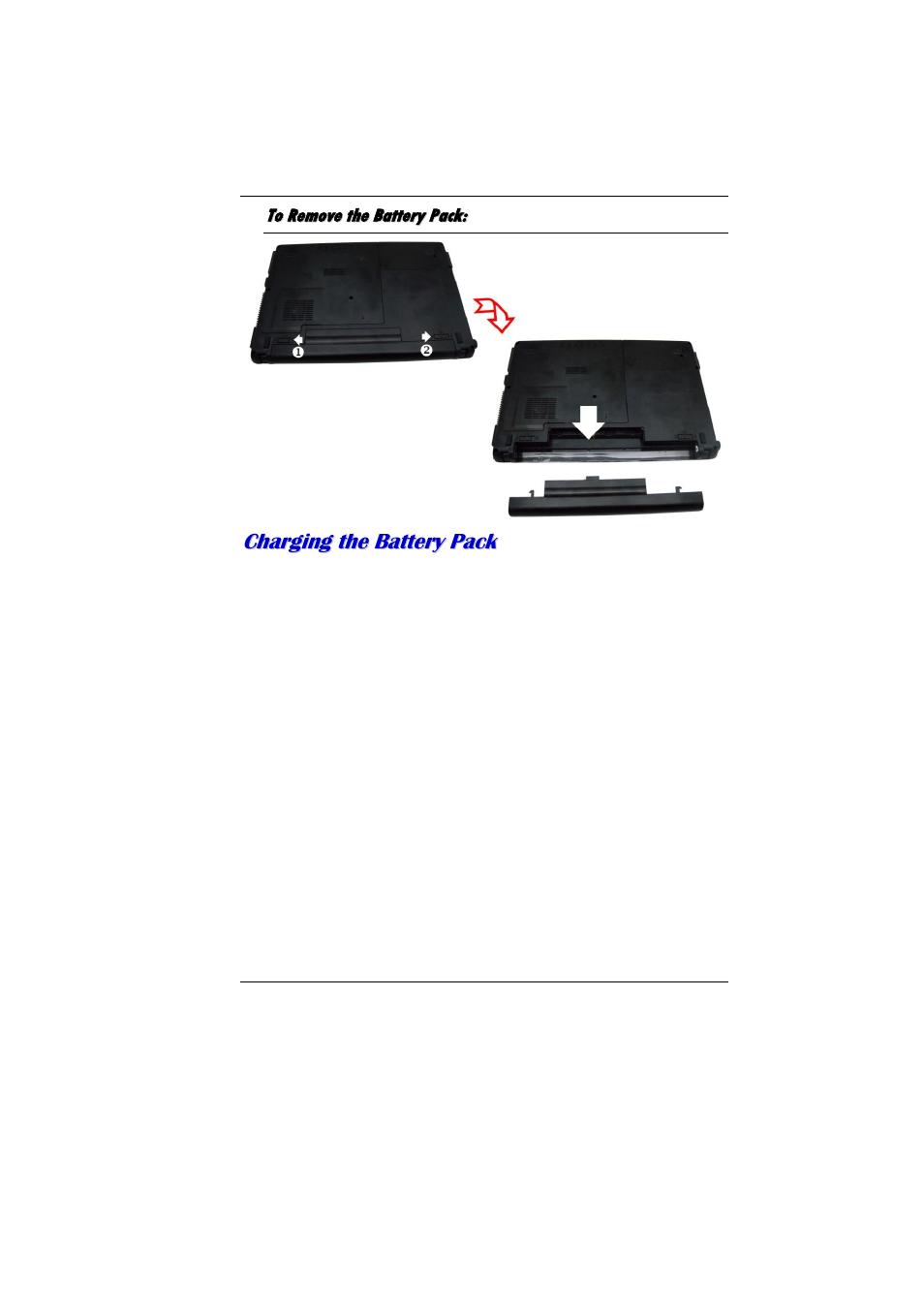 To remove the battery pack | Elitegroup MB40II / IA ID 3 User Manual | Page 28 / 73