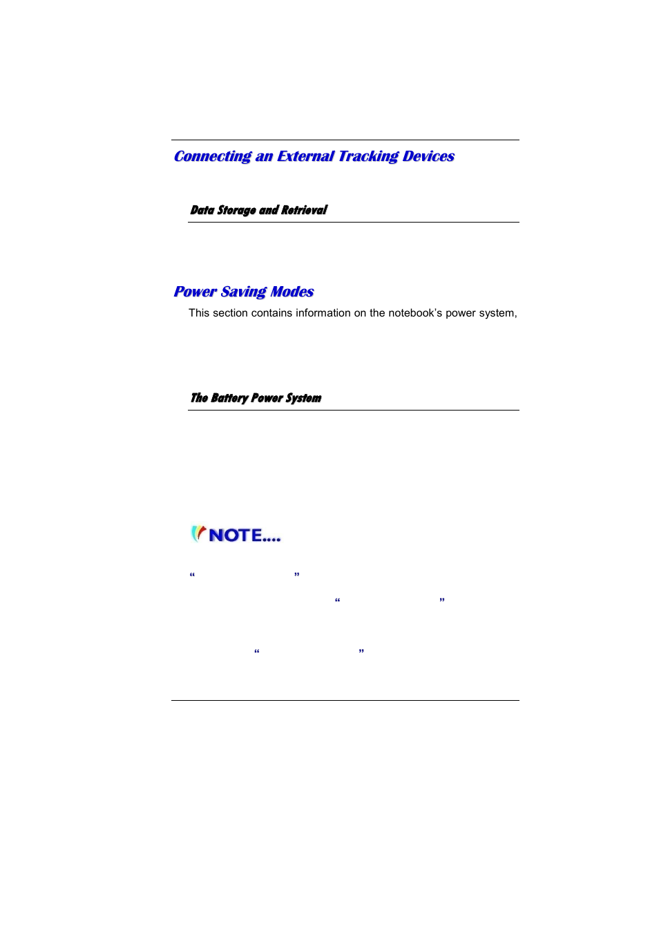 Data storage and retrieval, The battery power system | Elitegroup MB40II / IA ID 3 User Manual | Page 33 / 73