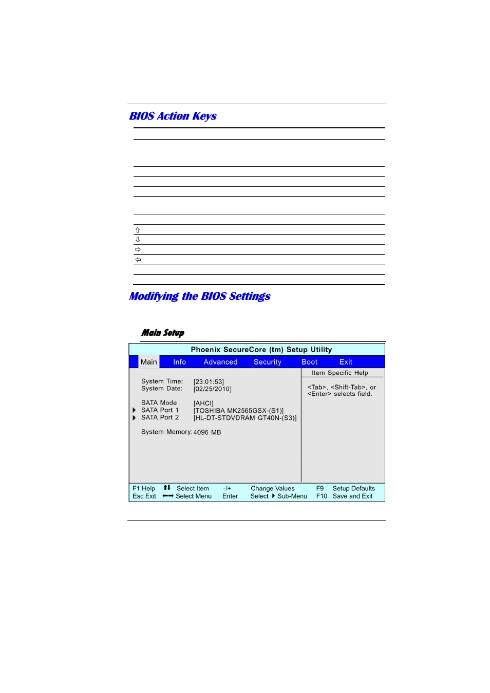 Bios, Ction, Odifying the | Ettings | Elitegroup MB40II / IA - 41II ID 2 User Manual | Page 44 / 72