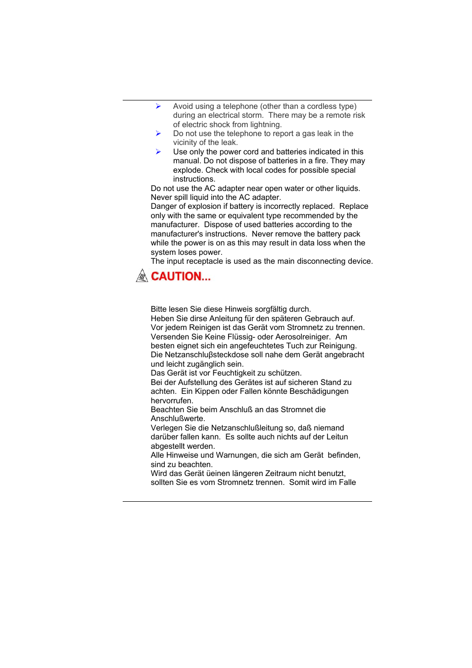 Wichtige sicherheitshinweise | Elitegroup U10IL User Manual | Page 10 / 84