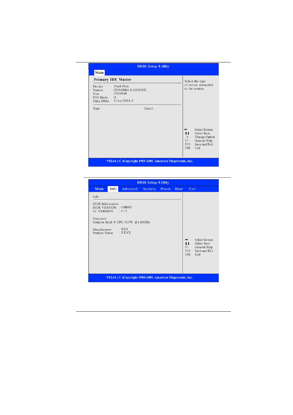 Info setup | Elitegroup U10IL User Manual | Page 55 / 84