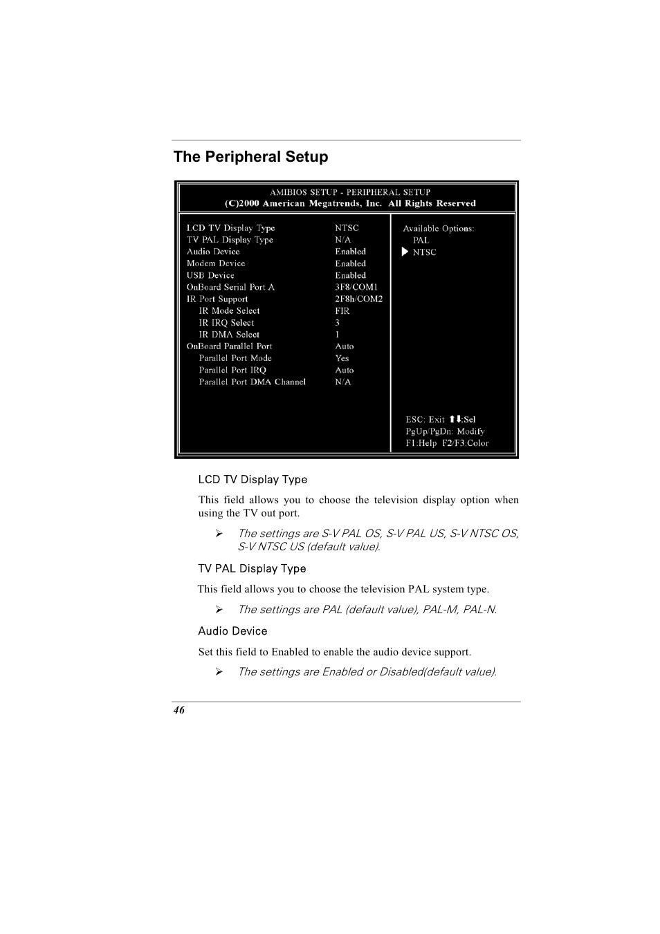 The peripheral setup | Elitegroup A900 (V2.1) User Manual | Page 60 / 85