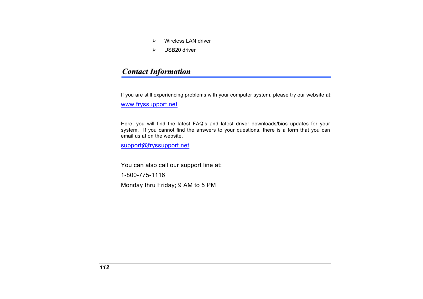 Contact information | Elitegroup A535 User Manual | Page 114 / 117