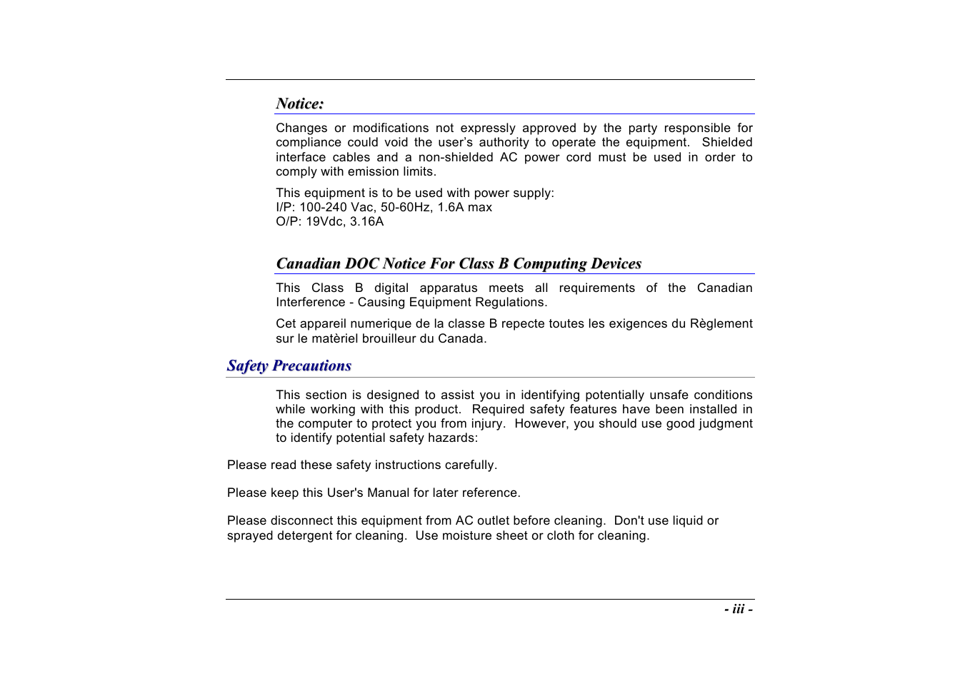 Elitegroup A535 User Manual | Page 5 / 117