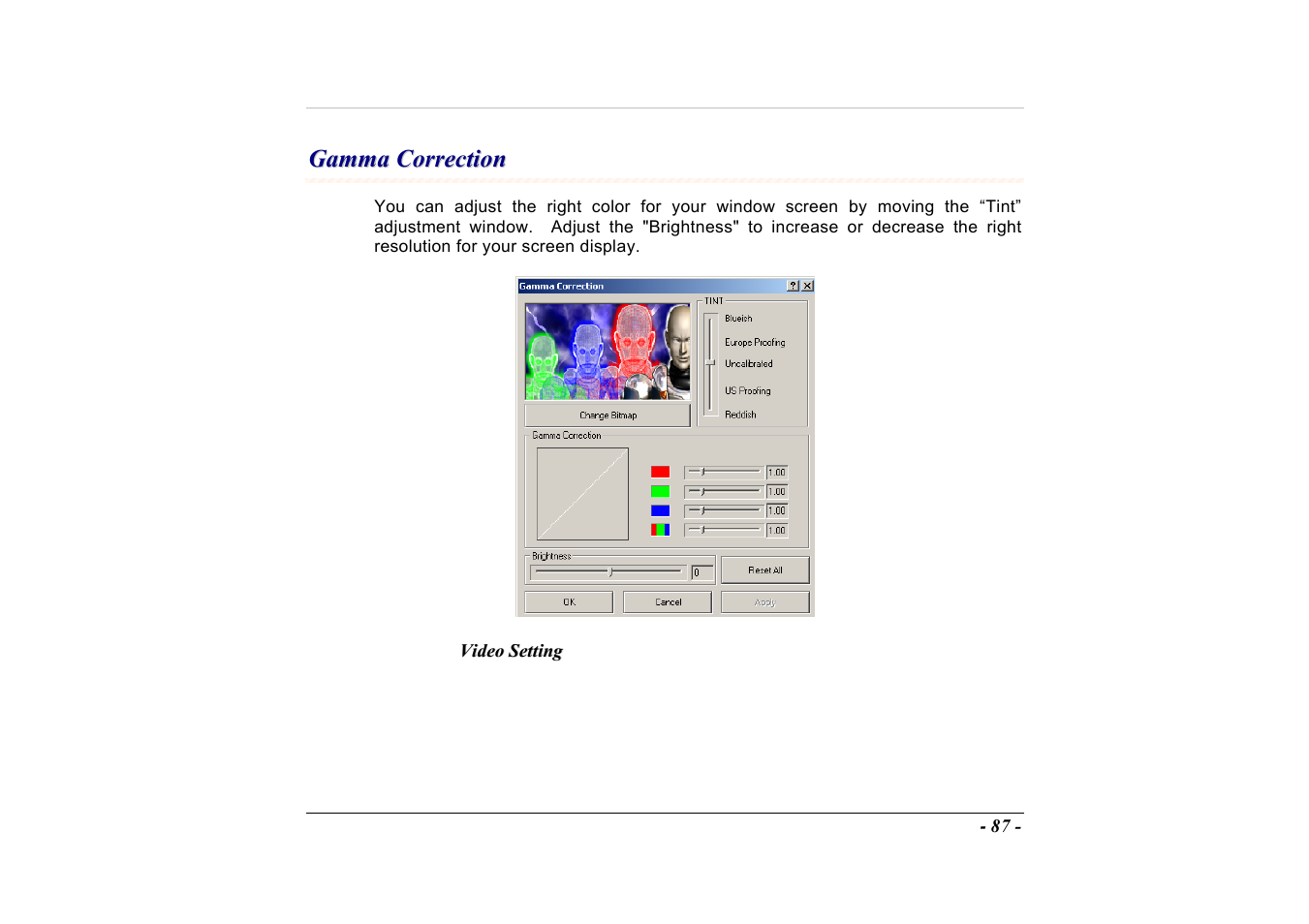 Gamma correction | Elitegroup A535 User Manual | Page 89 / 117