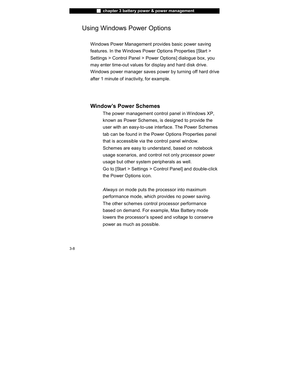 Using windows power options | Elitegroup 755IN v.3 User Manual | Page 8 / 14