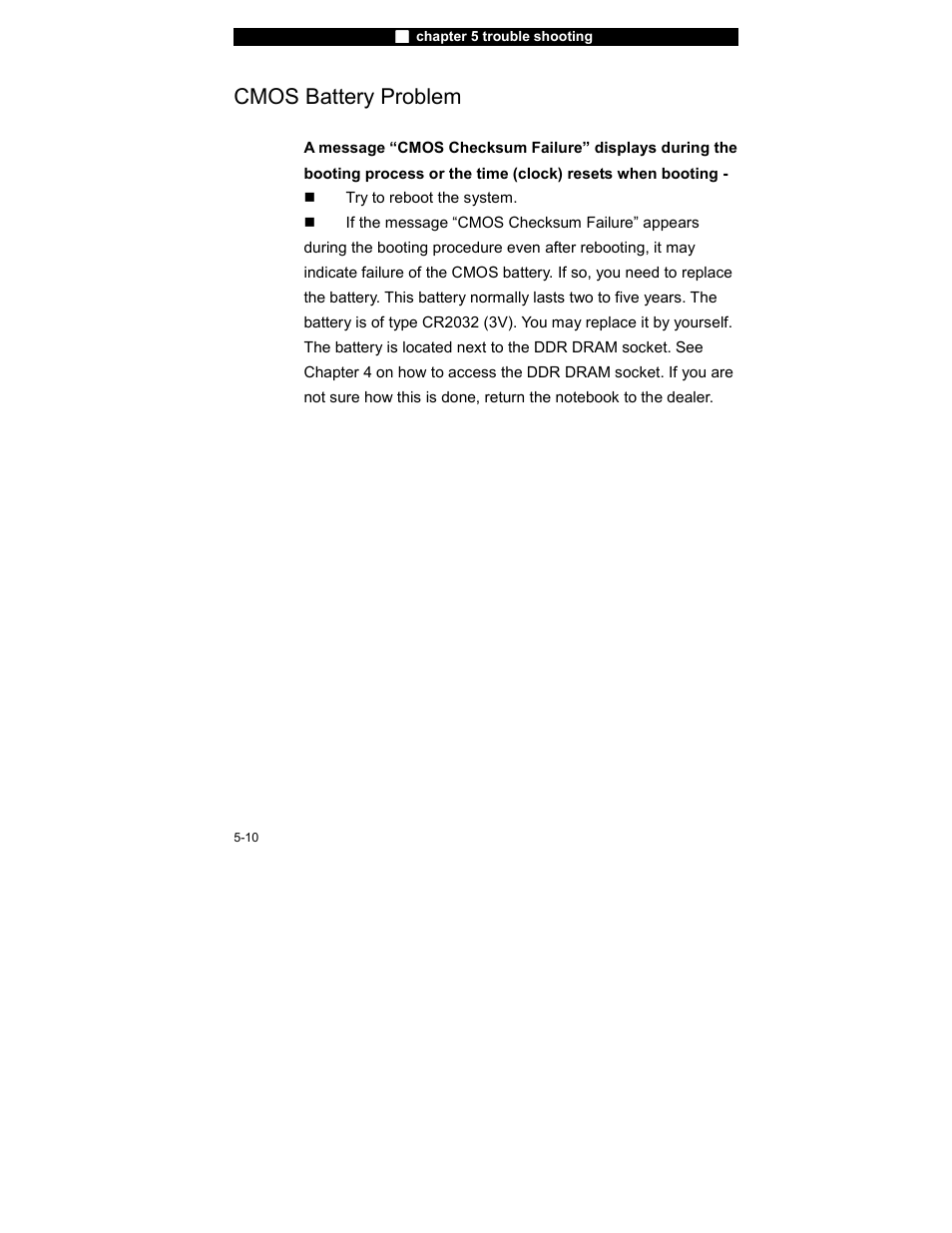 Cmos battery problem | Elitegroup 755IN v.5 User Manual | Page 10 / 17