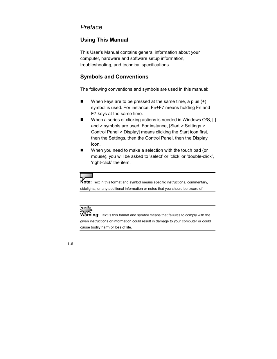 Preface | Elitegroup 755IN v.8 User Manual | Page 6 / 9