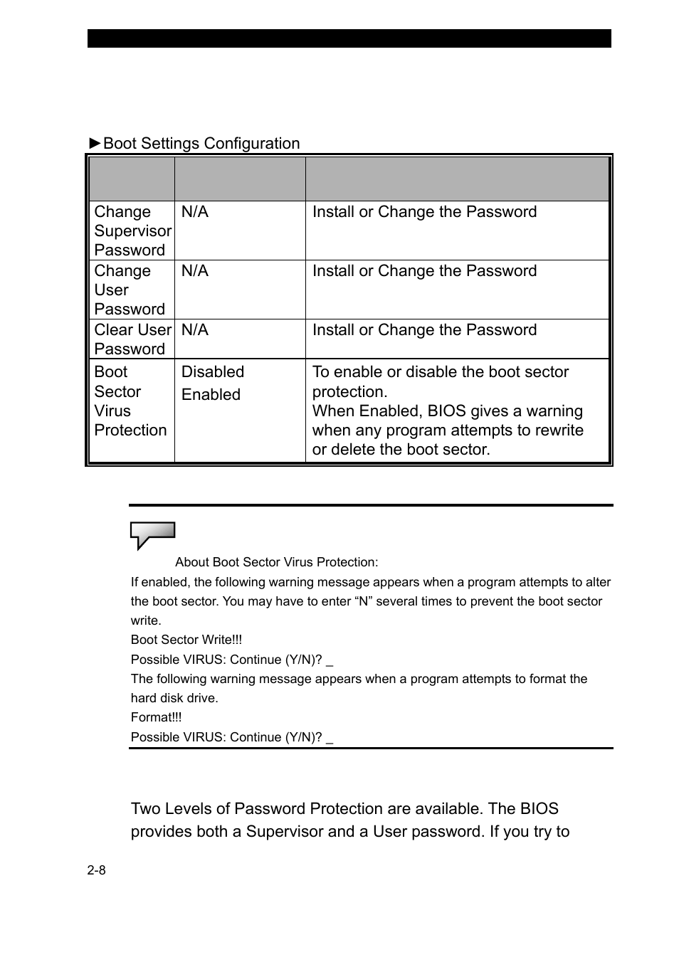 Security setup | Elitegroup 755II1 v.2 User Manual | Page 8 / 10