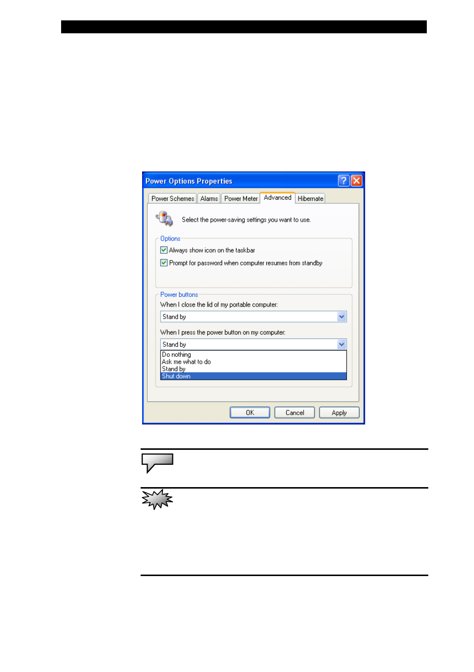 Power button action | Elitegroup 755II1 v.3 User Manual | Page 12 / 14