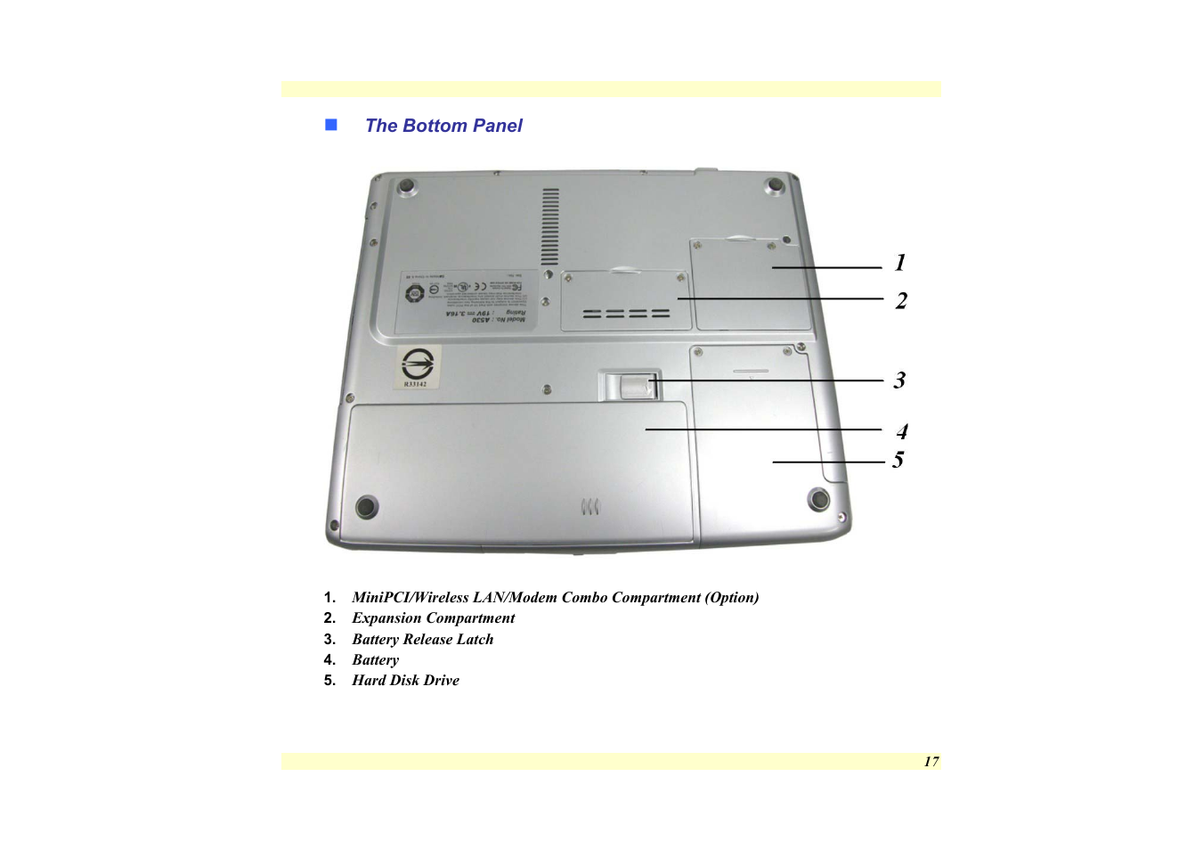 The bottom panel | Elitegroup 557 User Manual | Page 27 / 81