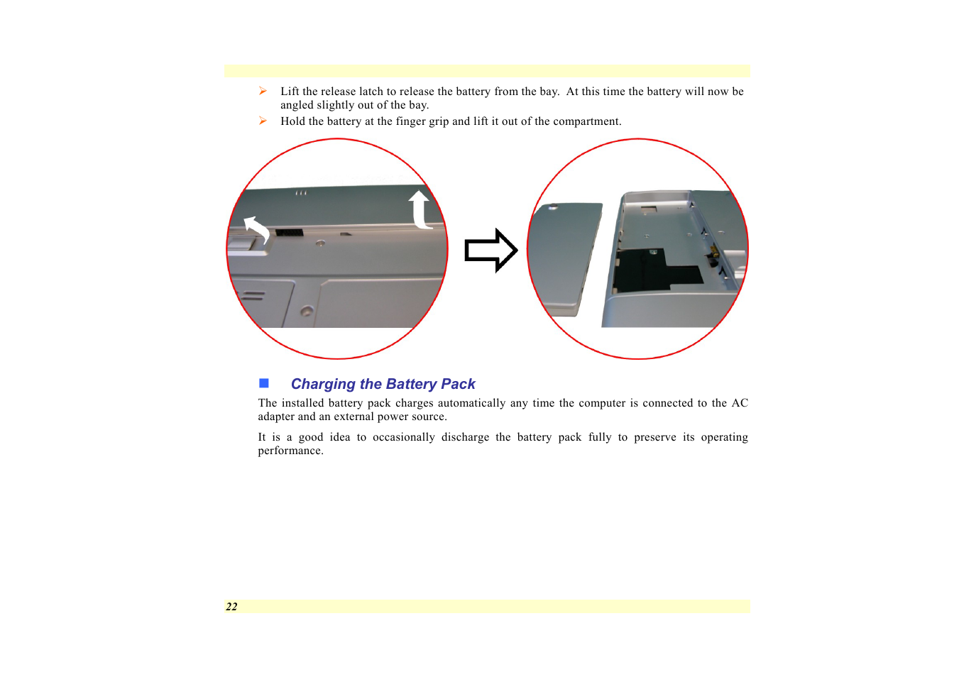 Charging the battery pack | Elitegroup 557 User Manual | Page 32 / 81