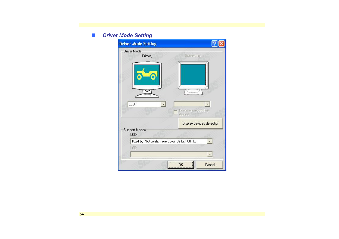 Driver mode setting | Elitegroup 557 User Manual | Page 66 / 81