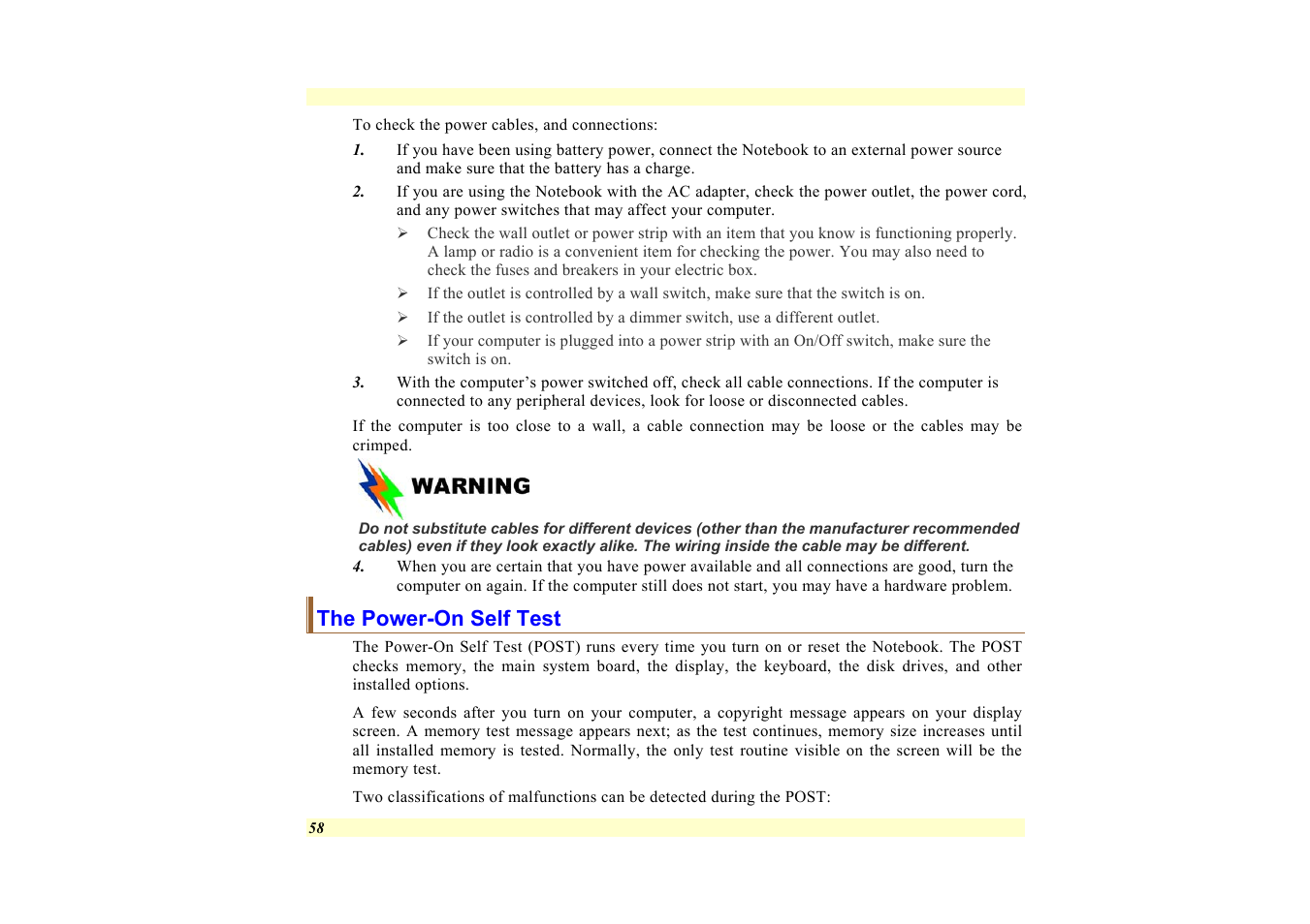 The power-on self test | Elitegroup 557 User Manual | Page 68 / 81