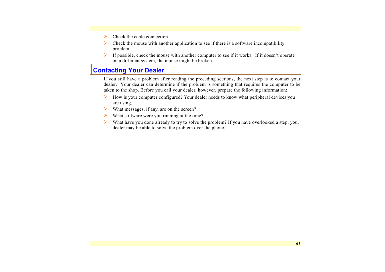 Contacting your dealer | Elitegroup 557 User Manual | Page 71 / 81