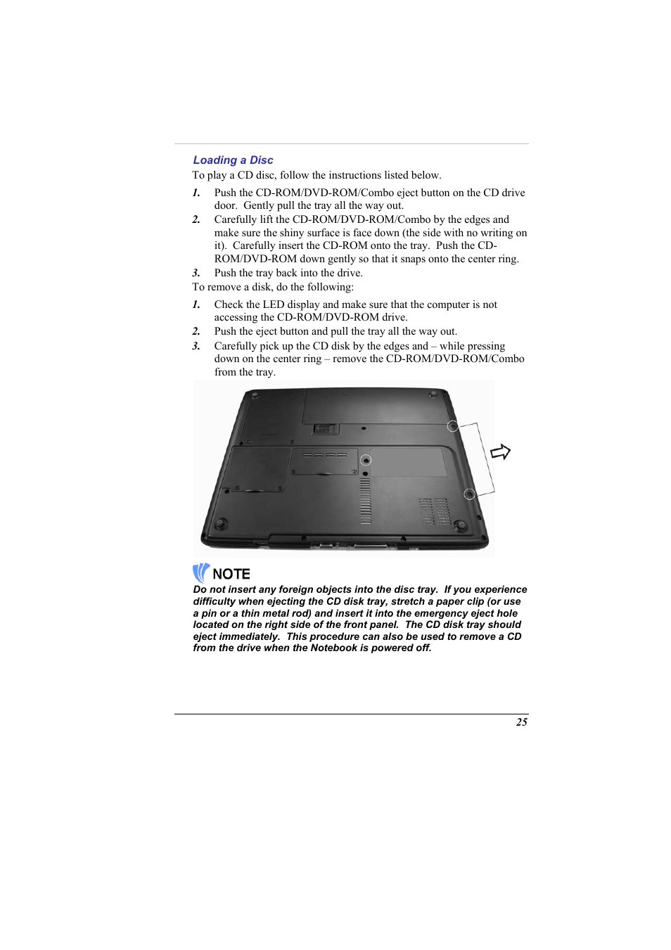 Loading a disc | Elitegroup 536 User Manual | Page 33 / 71