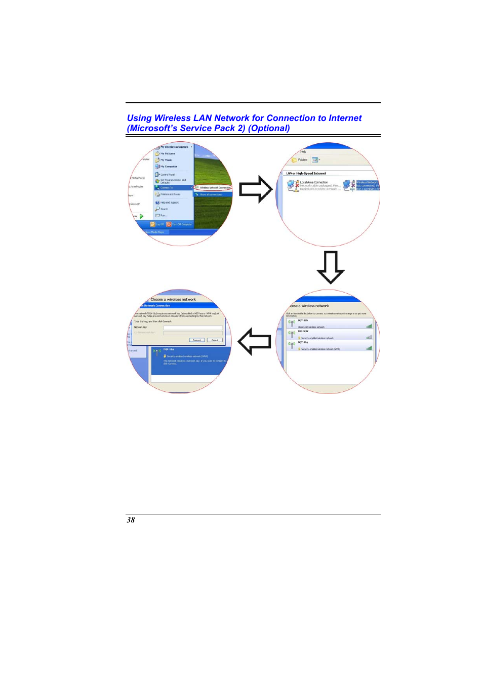 Using wireless lan network for connection to inte | Elitegroup 536 User Manual | Page 46 / 71