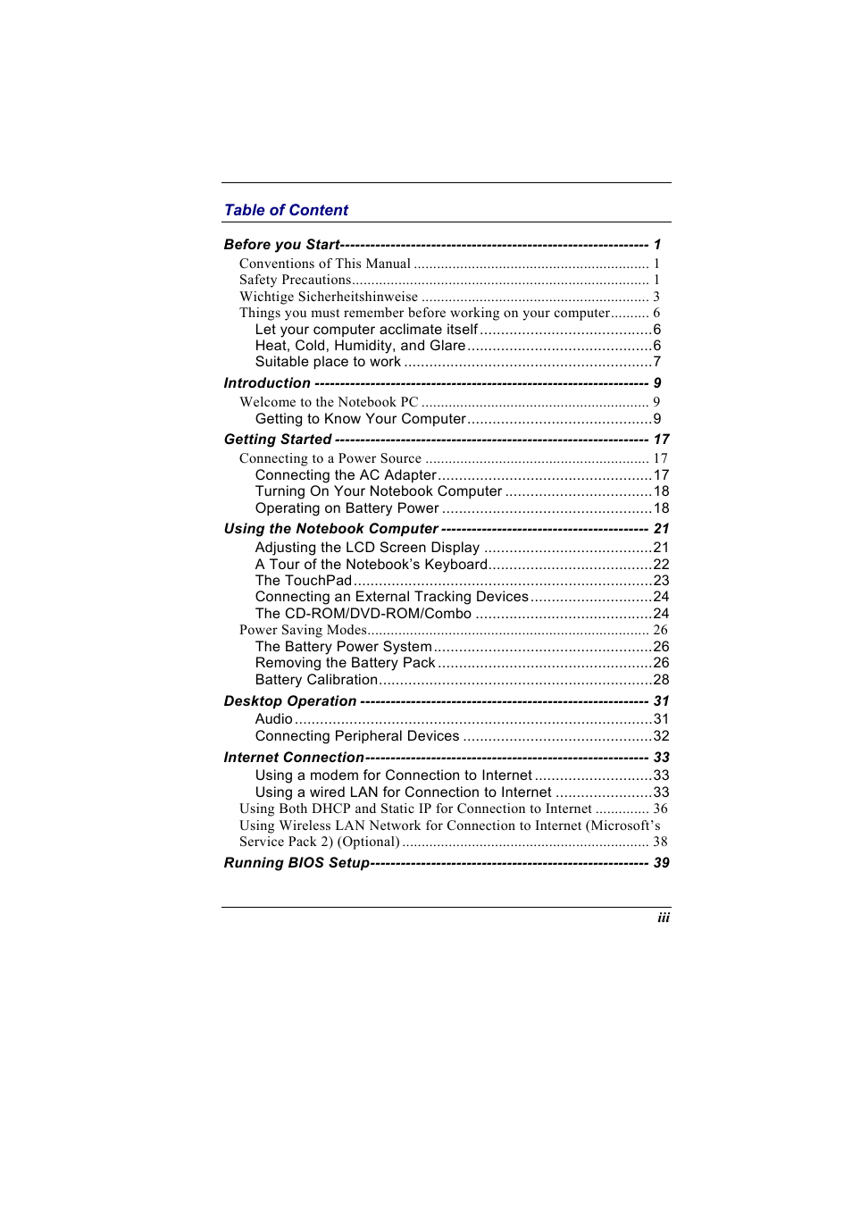 Elitegroup 536 User Manual | Page 5 / 71