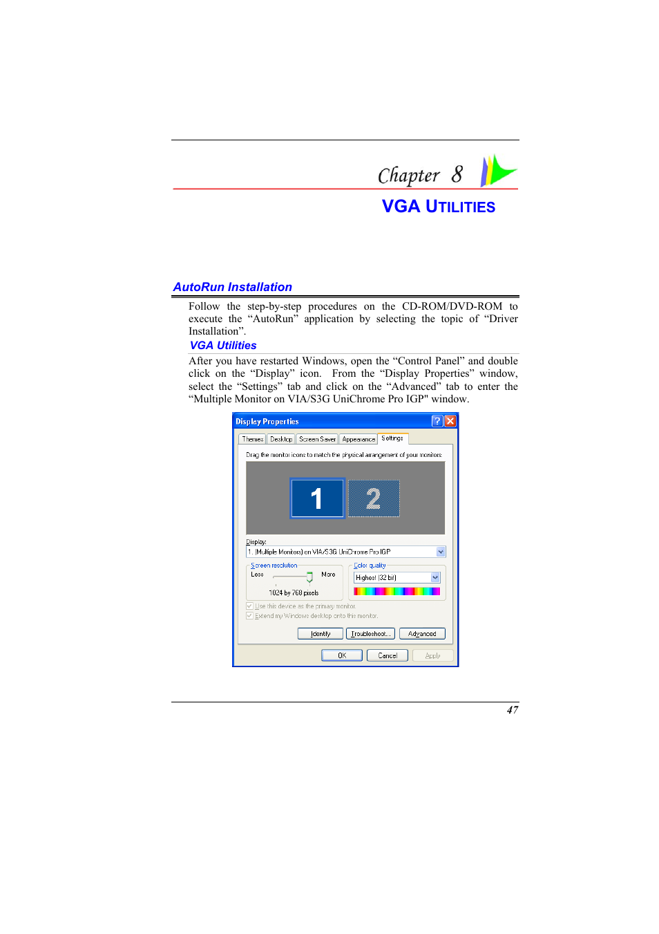 Autorun installation, Vga utilities, Vga u | Elitegroup 536 User Manual | Page 55 / 71