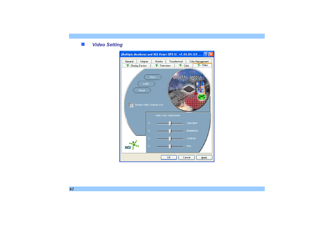 Video setting | Elitegroup 532 User Manual | Page 70 / 83