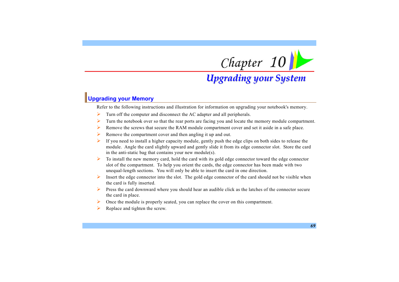 Upgrading your memory, Upgrading your system | Elitegroup 532 User Manual | Page 77 / 83