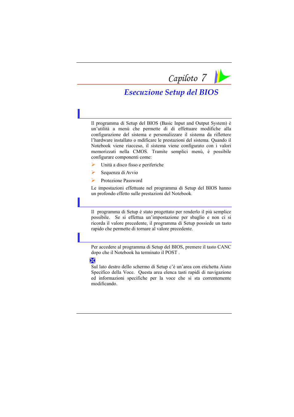 Esecuzione setup del bios | Elitegroup 331 User Manual | Page 47 / 75