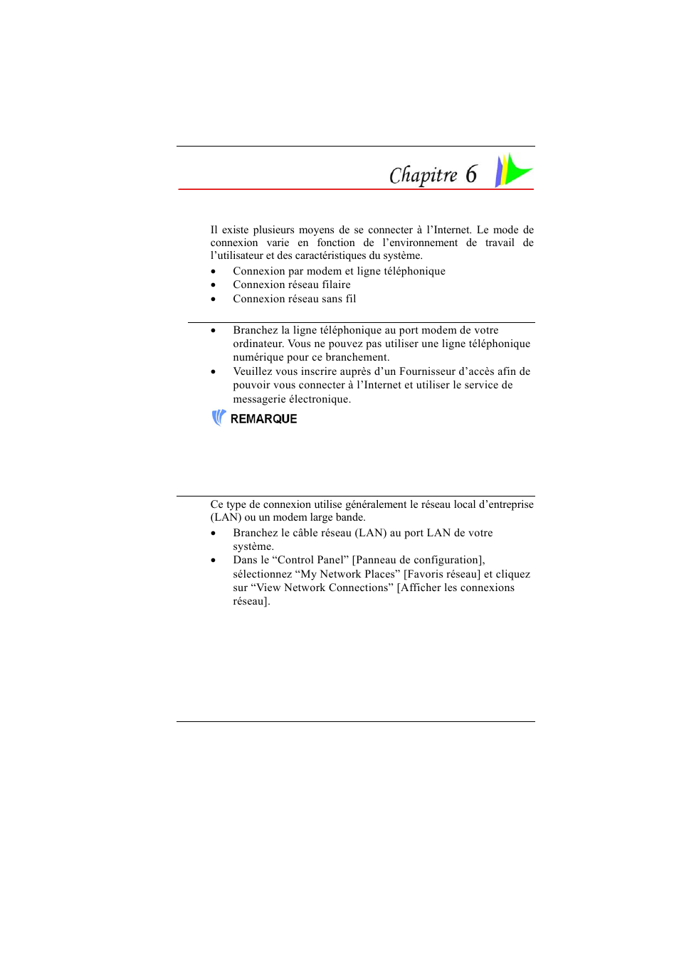 Connexion à l’internet | Elitegroup 330 User Manual | Page 43 / 79