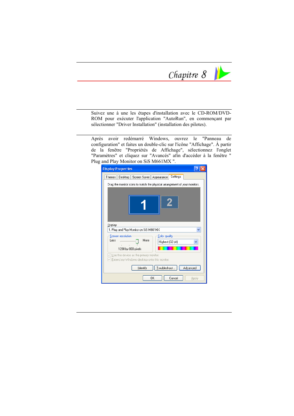 Utilitaires vga | Elitegroup 330 User Manual | Page 61 / 79