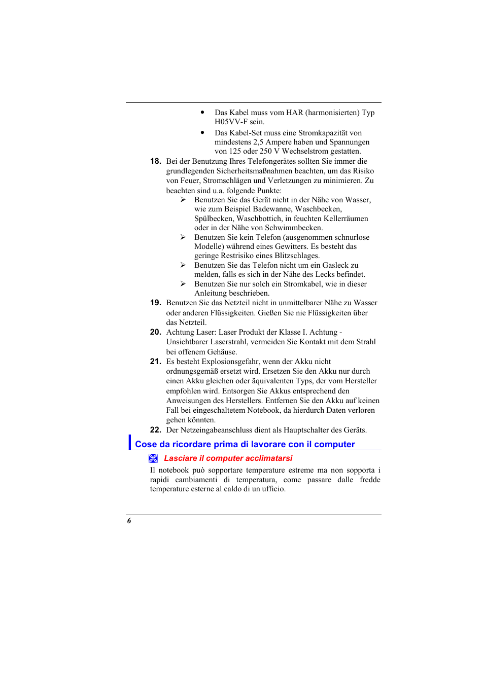 Lasciare il computer acclimatarsi | Elitegroup 321 User Manual | Page 14 / 65